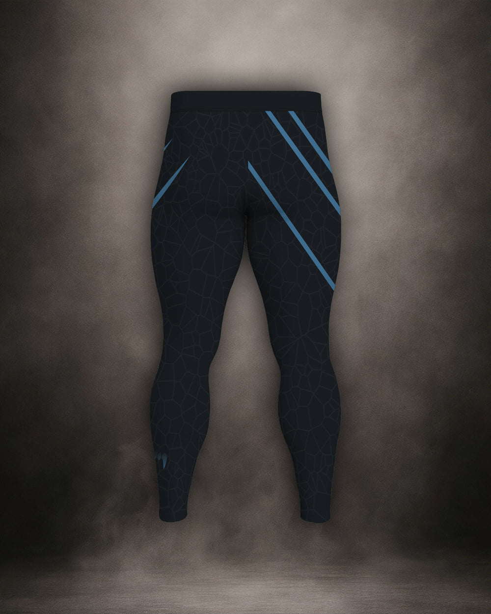 Maligator Noirium Cyro BJJ spats – back view, no-gi compression tights for MMA and submission grappling

