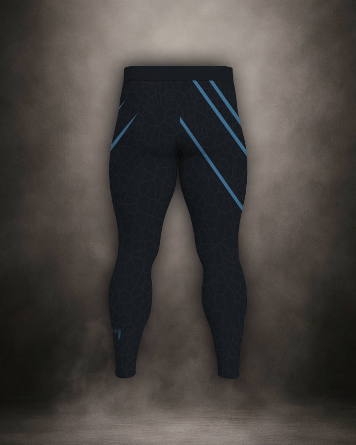 Maligator Noirium Cyro BJJ spats – back view, no-gi compression tights for MMA and submission grappling

