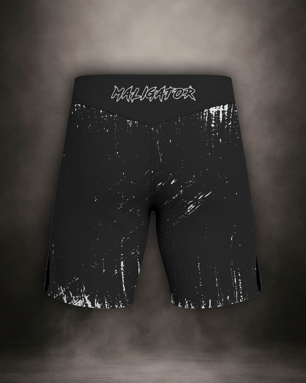 Maligator Primal Raw fight shorts – back view, high-performance MMA gear for explosive movement and control