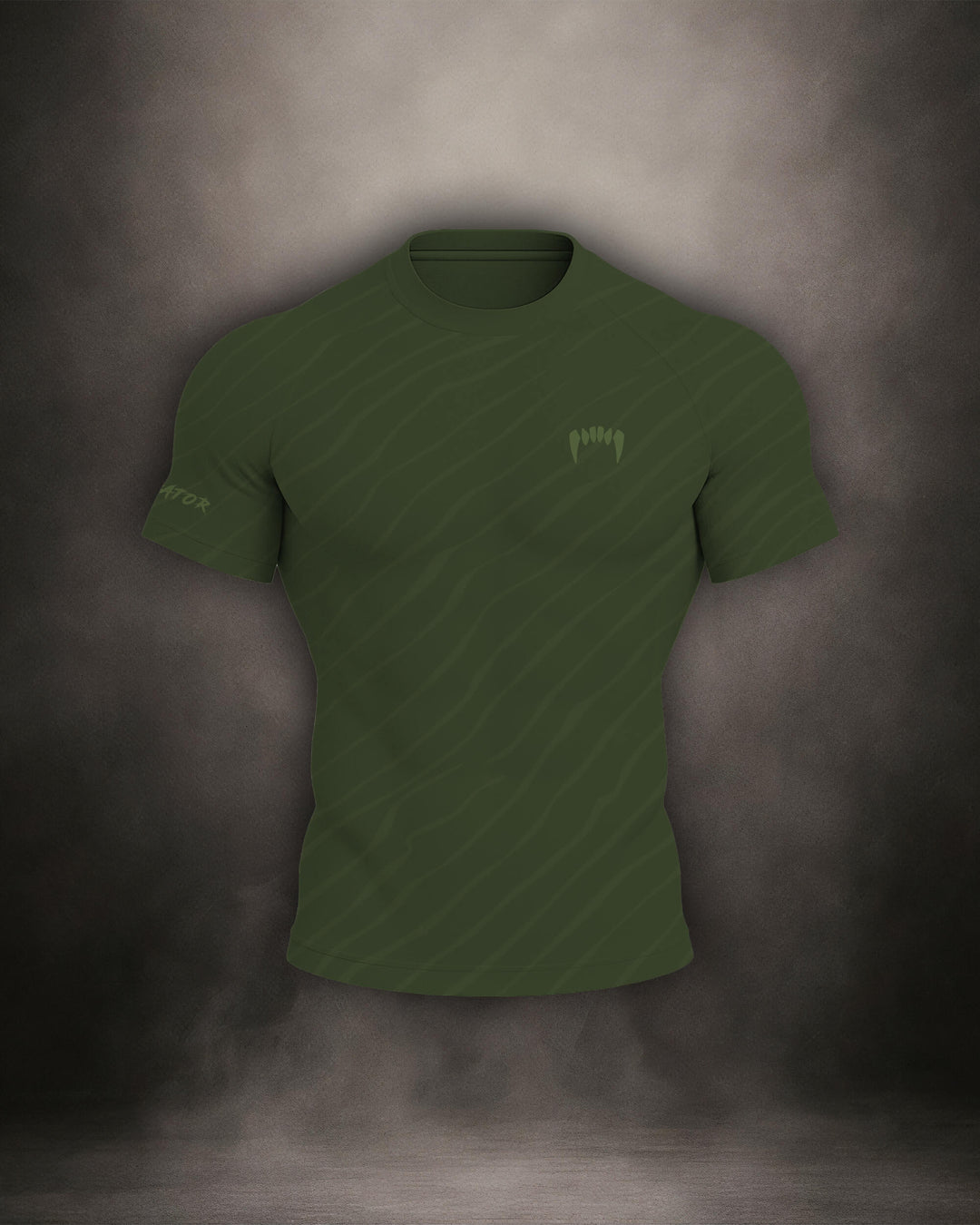 Maligator Terraborn Yateveo short sleeve rash guard – front view, compression top for no-gi grappling and MMA training