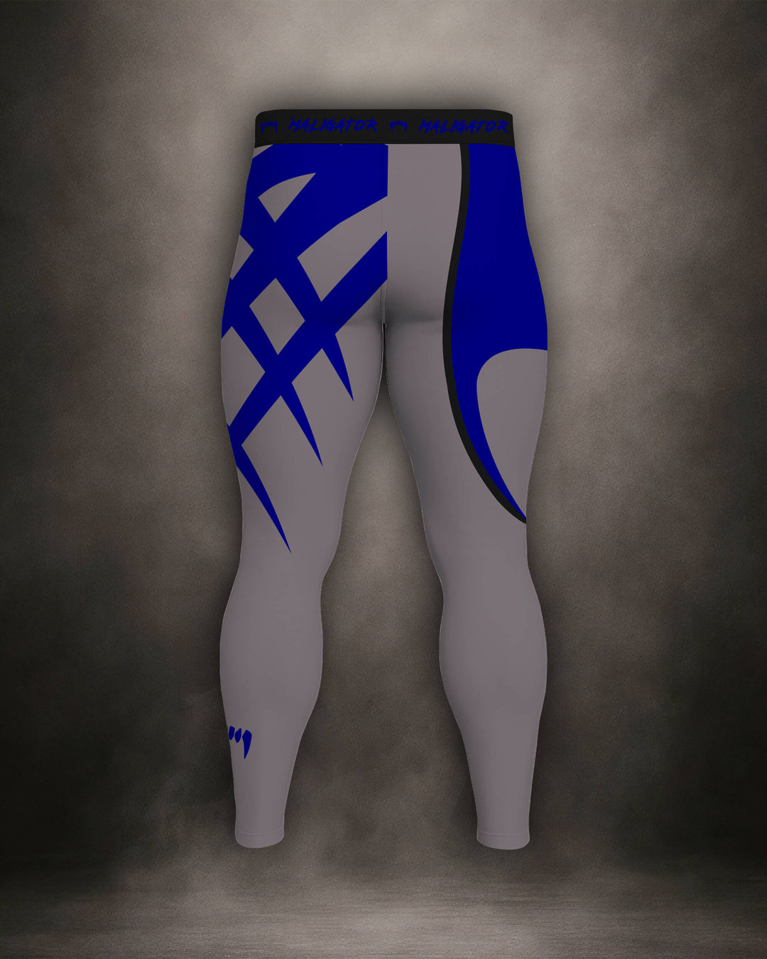 Maligator Savage X81 Kyanos BJJ spats – back view, no-gi compression tights for MMA and submission grappling