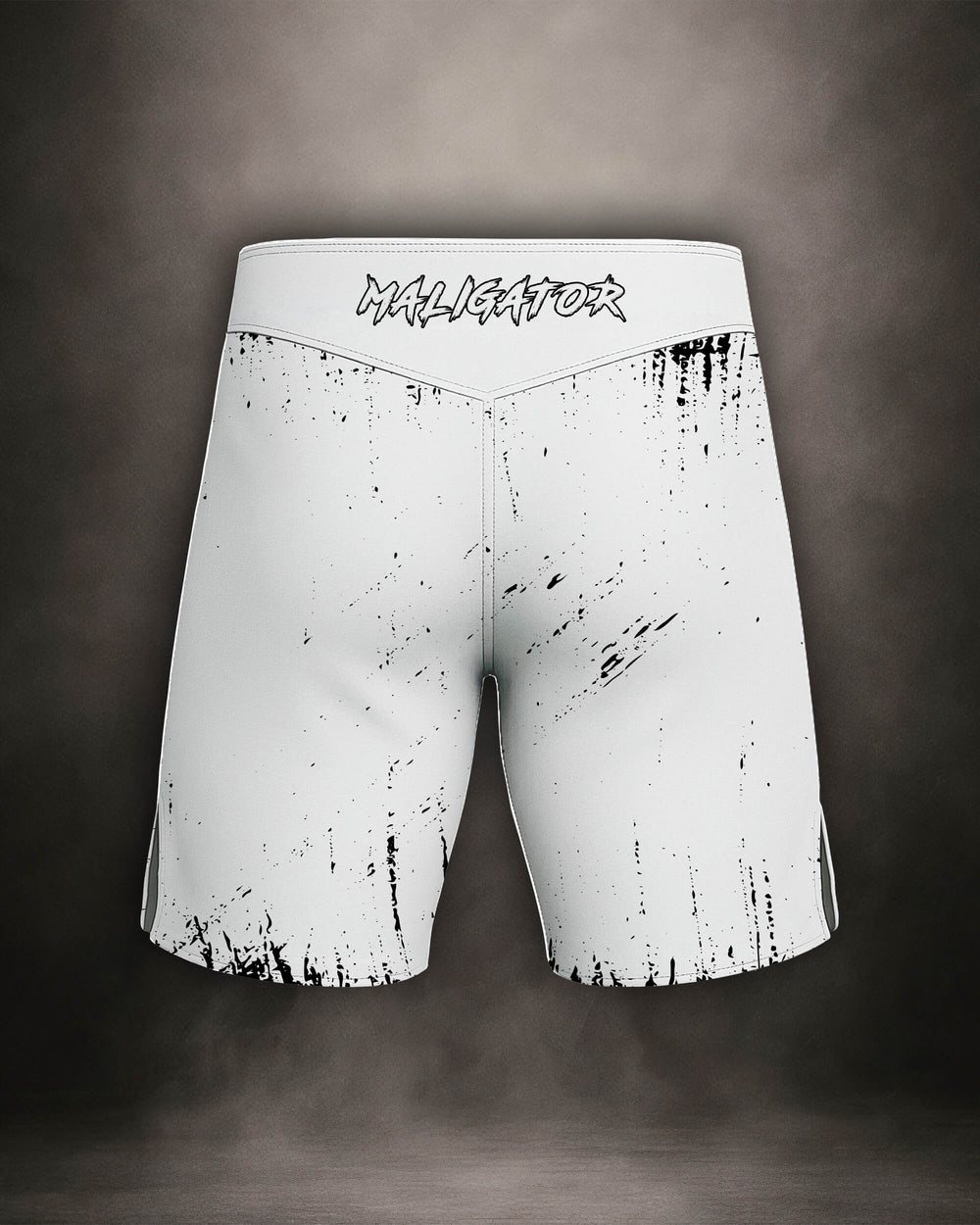 Maligator Primal Polar fight shorts – back view, high-performance MMA gear for explosive movement and control

