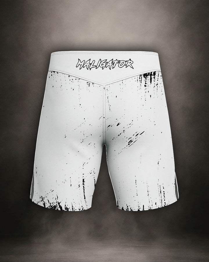 Maligator Primal Polar fight shorts – back view, high-performance MMA gear for explosive movement and control

