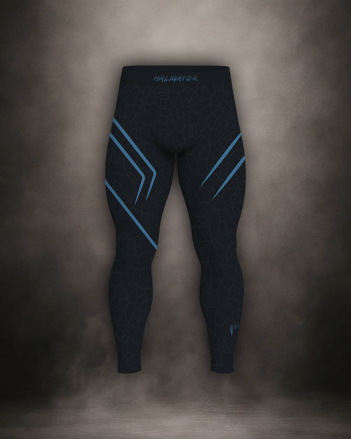 Maligator Noirium Cyro grappling spats – front view, full-length compression wear for BJJ training
