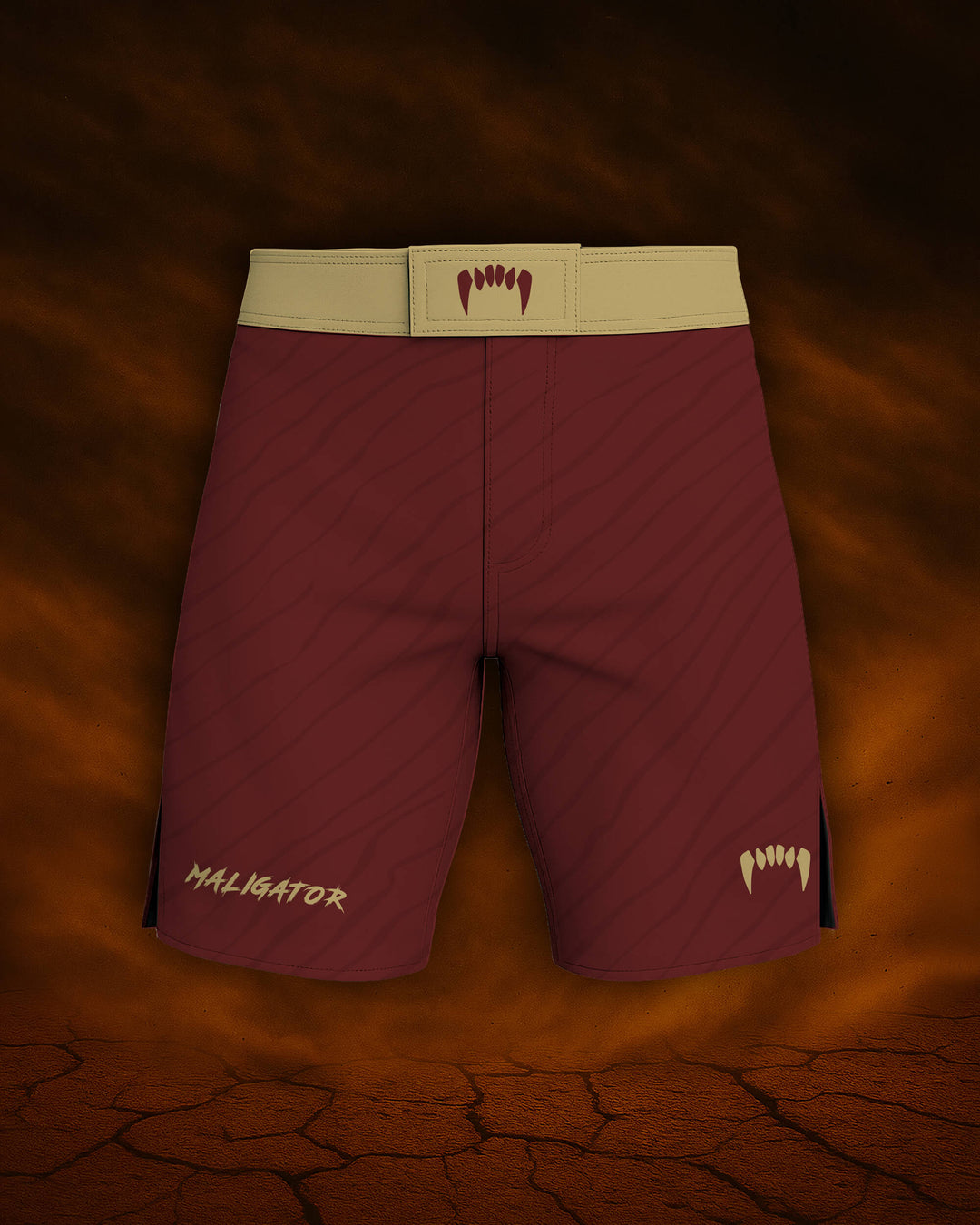 Maligator Terraborn Kavir MMA shorts – front view, lightweight fightwear for no-gi grappling and cage training

