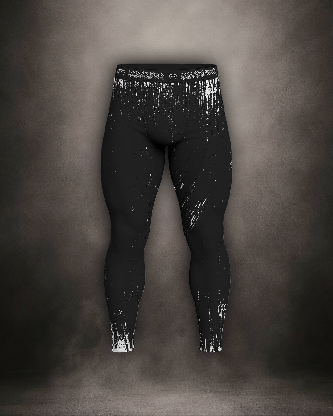 Maligator Primal Raw grappling spats – front view, full-length compression wear for BJJ training