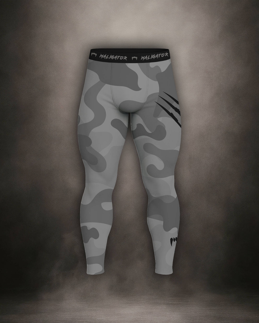 Maligator Forlorn Division Belisarius grappling spats – front view, full-length compression wear for BJJ training