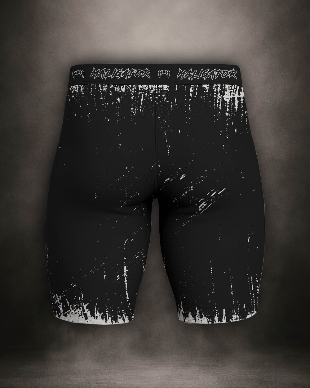 Maligator Primal Raw training shorts – back view, lightweight compression gear for grappling and cage work

