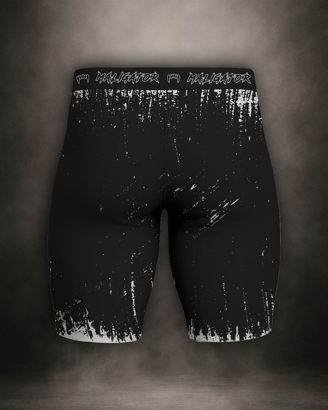 Maligator Primal Raw training shorts – back view, lightweight compression gear for grappling and cage work

