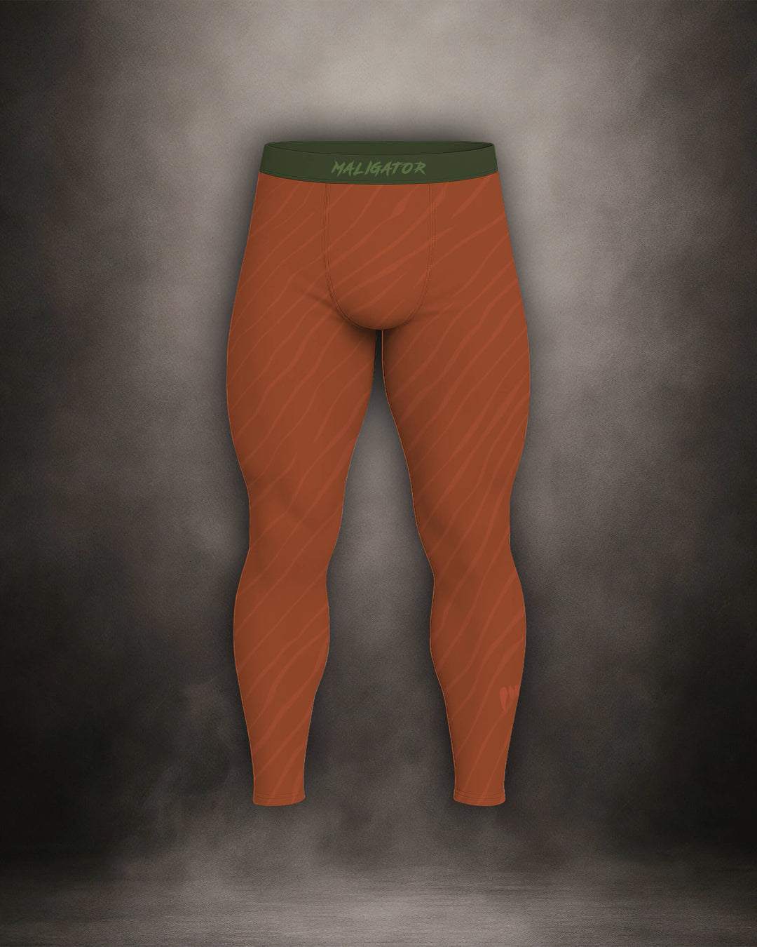 Maligator Terraborn Yateveo grappling spats – front view, full-length compression wear for BJJ training