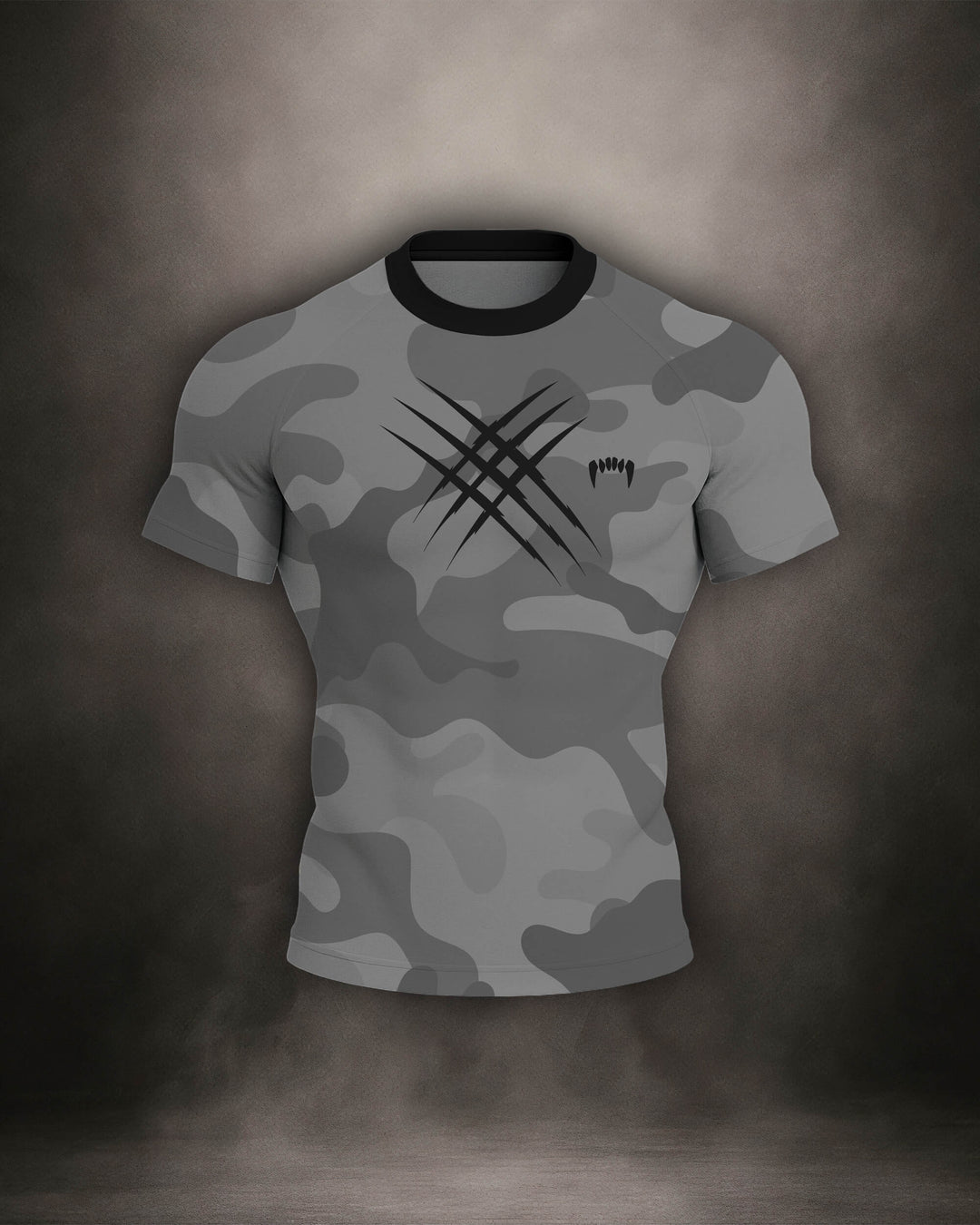 Maligator Forlorn Division Belisarius short sleeve rash guard – front view, compression top for no-gi grappling and MMA training