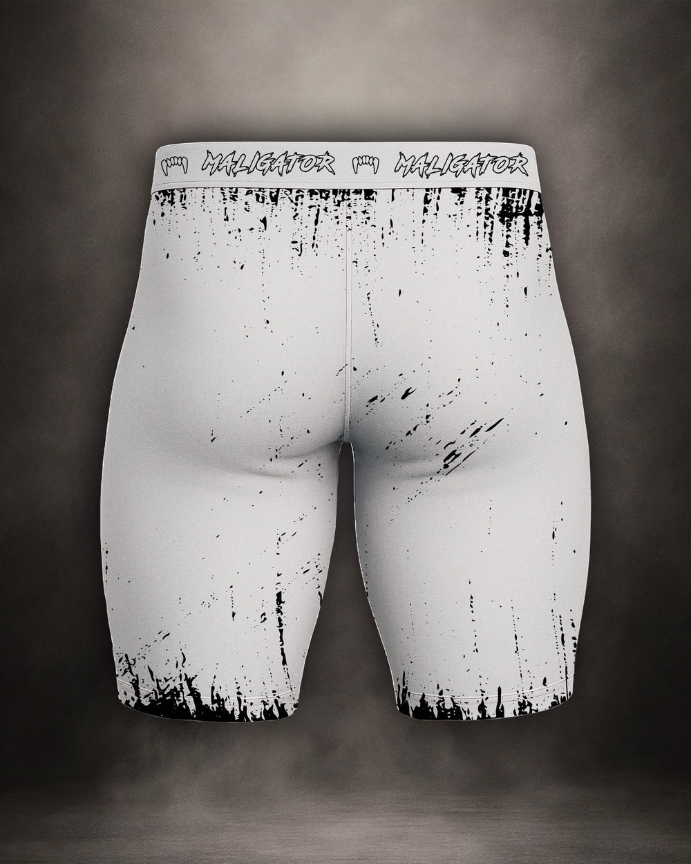 Maligator Primal Polar training shorts – back view, lightweight compression gear for grappling and cage work