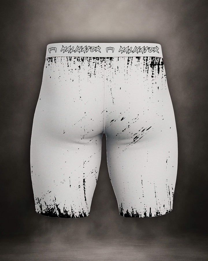 Maligator Primal Polar training shorts – back view, lightweight compression gear for grappling and cage work