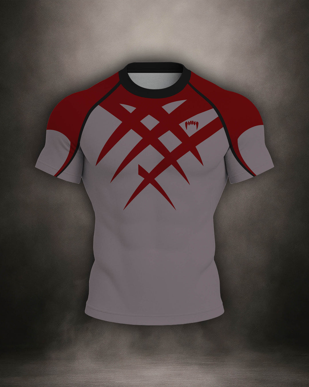 Maligator Savage X81 Erythros short sleeve rash guard – front view, compression top for no-gi grappling and MMA training