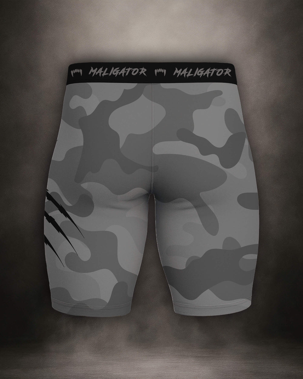 Maligator Forlorn Division Belisarius training shorts – back view, lightweight compression gear for grappling and cage work

