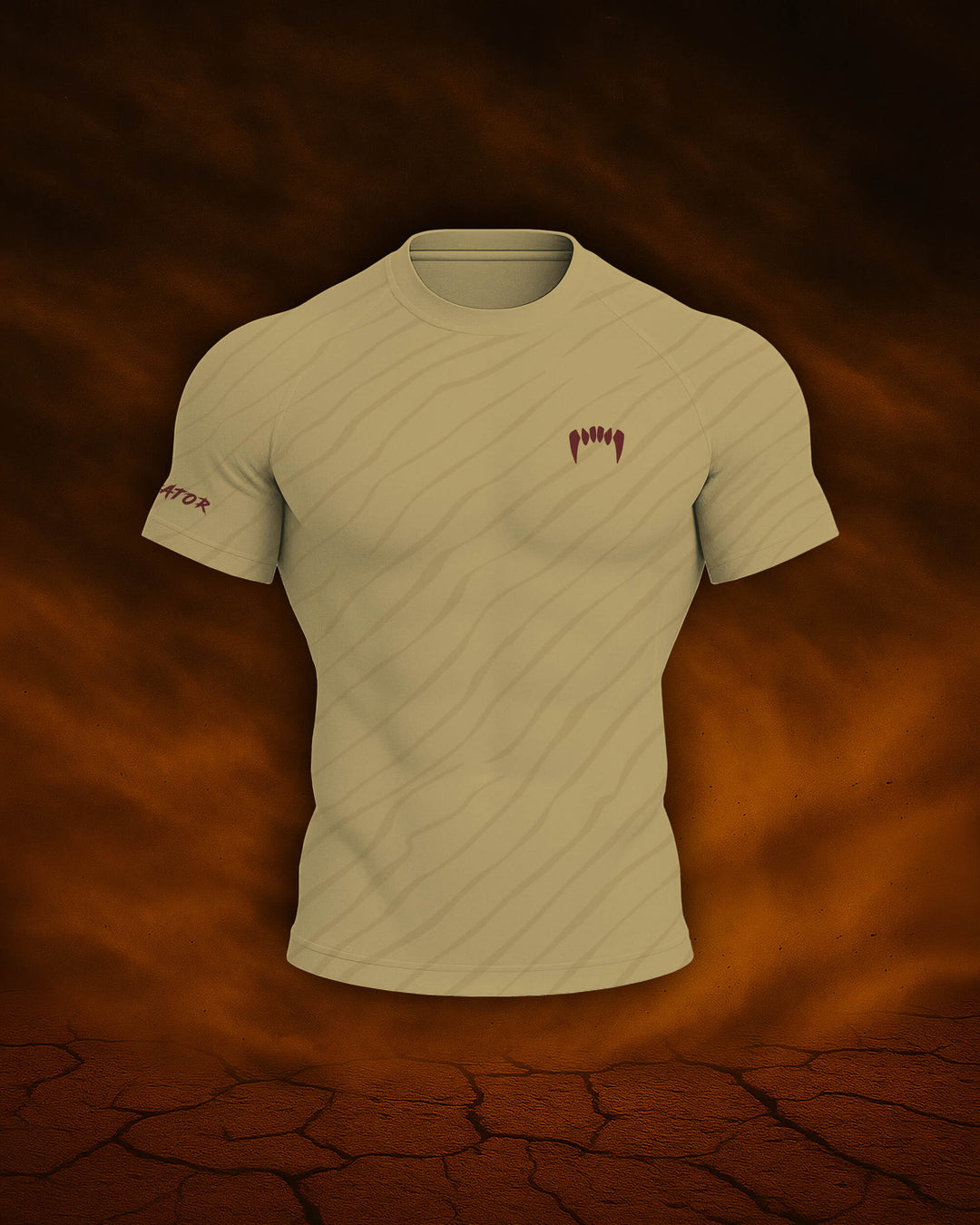 Maligator Terraborn Kavir short sleeve rash guard – front view, compression top for no-gi grappling and MMA training

