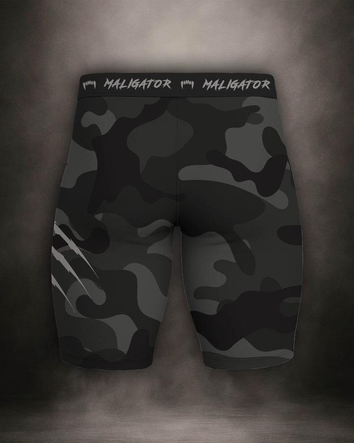 Maligator Forlorn Division Subutai training shorts – back view, lightweight compression gear for grappling and cage work

