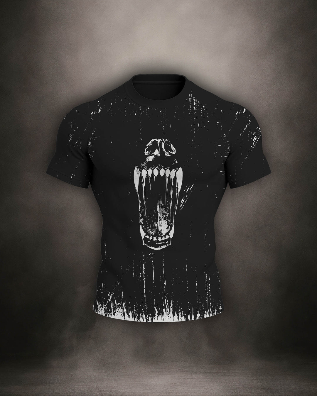Maligator Primal Raw short sleeve rash guard – front view, compression top for no-gi grappling and MMA training