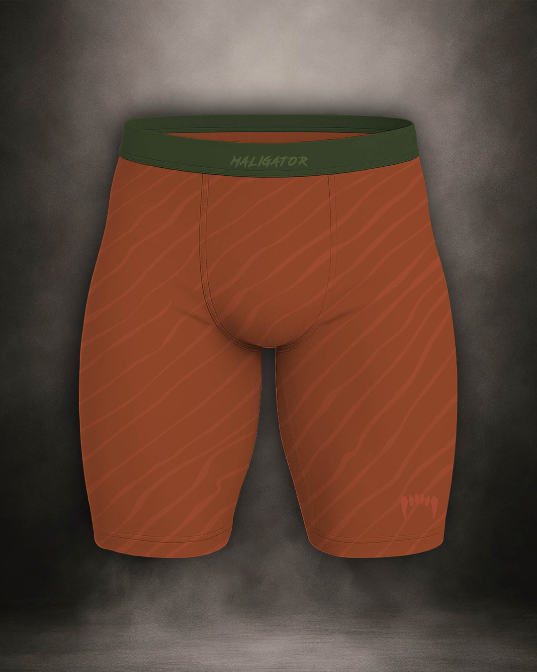 Maligator Terraborn Yateveo compression shorts – front view, tight-fit grappling shorts for no-gi BJJ and MMA training