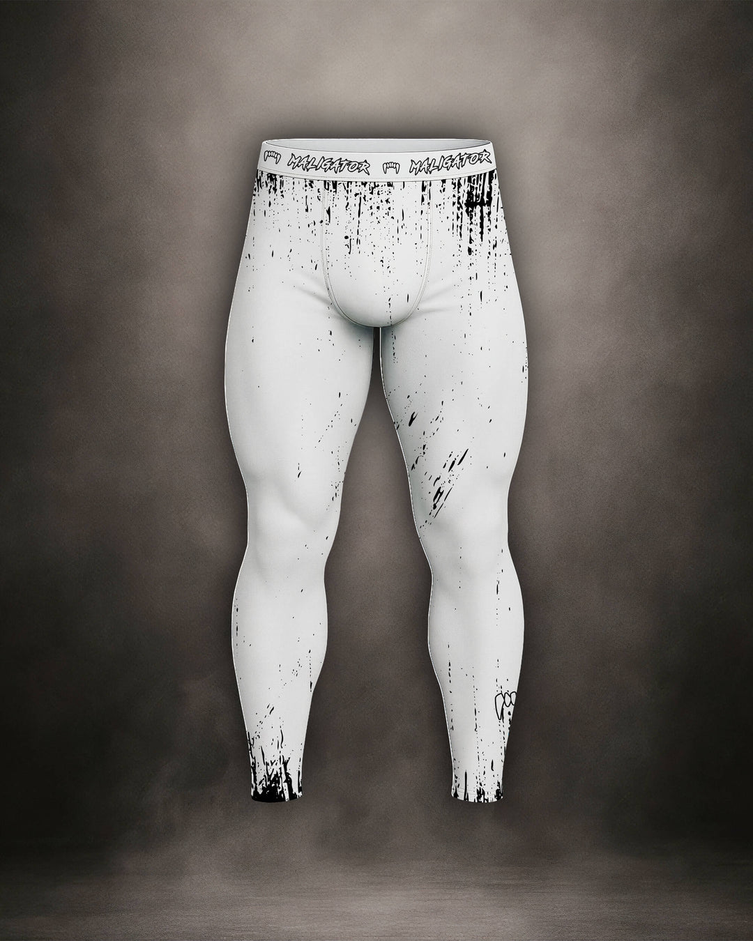 Maligator Primal Polar grappling spats – front view, full-length compression wear for BJJ training