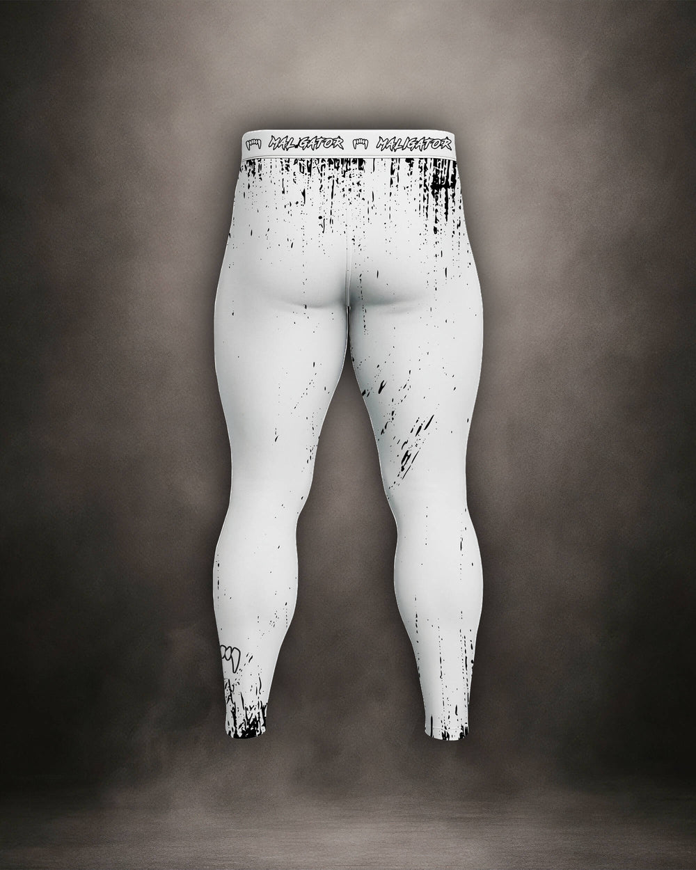 Maligator Primal Polar BJJ spats – back view, no-gi compression tights for MMA and submission grappling