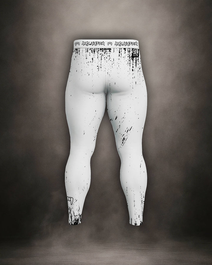 Maligator Primal Polar BJJ spats – back view, no-gi compression tights for MMA and submission grappling