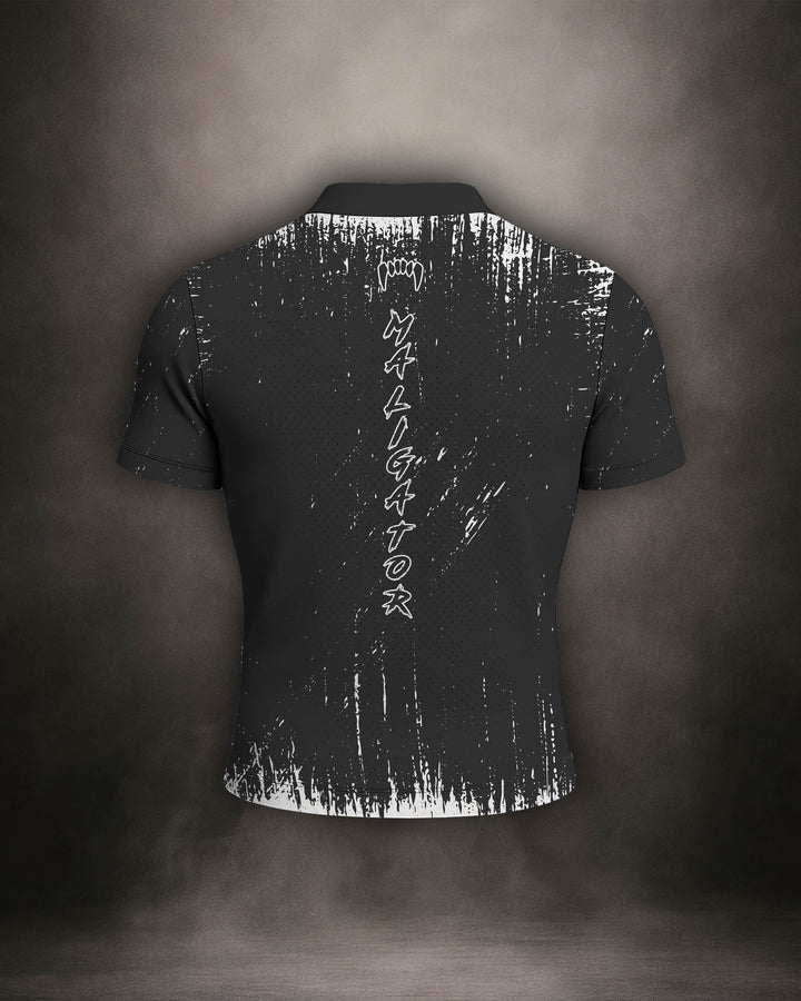 Maligator Primal Raw mesh shirt – back view, lightweight breathable training top for MMA and BJJ