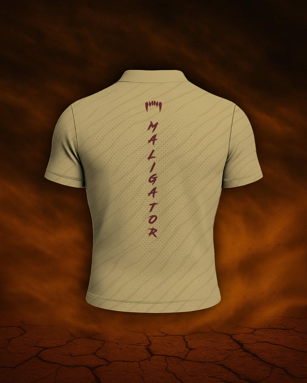 Maligator Terraborn Kavir mesh shirt – back view, lightweight breathable training top for MMA and BJJ