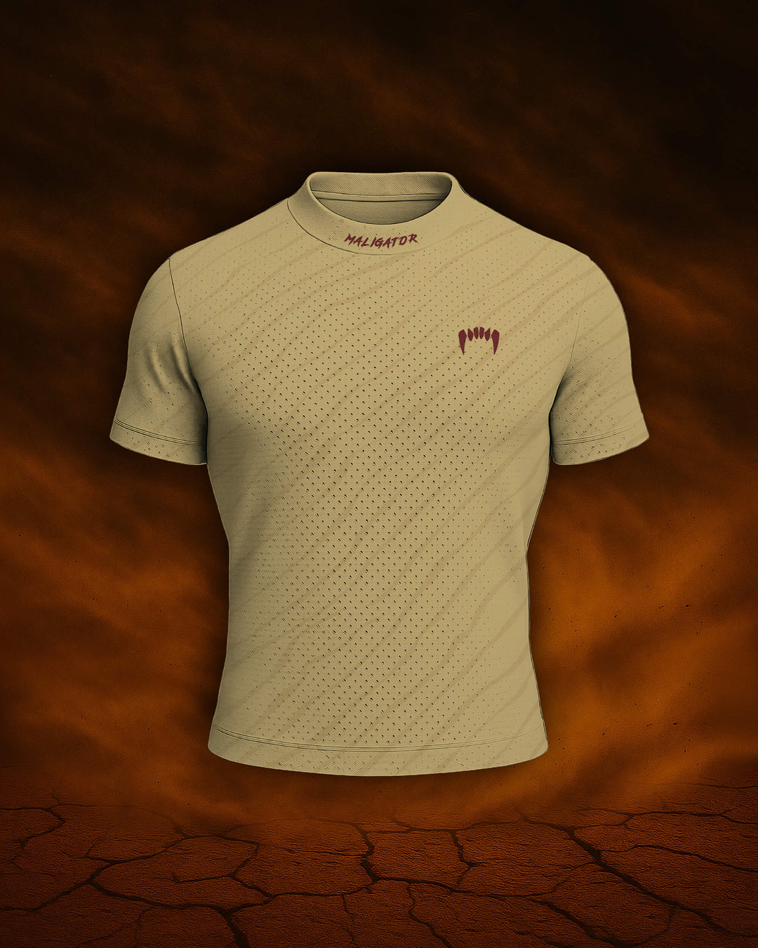 Maligator Terraborn Kavir mesh shirt – front view, lightweight breathable training top for MMA and BJJ
