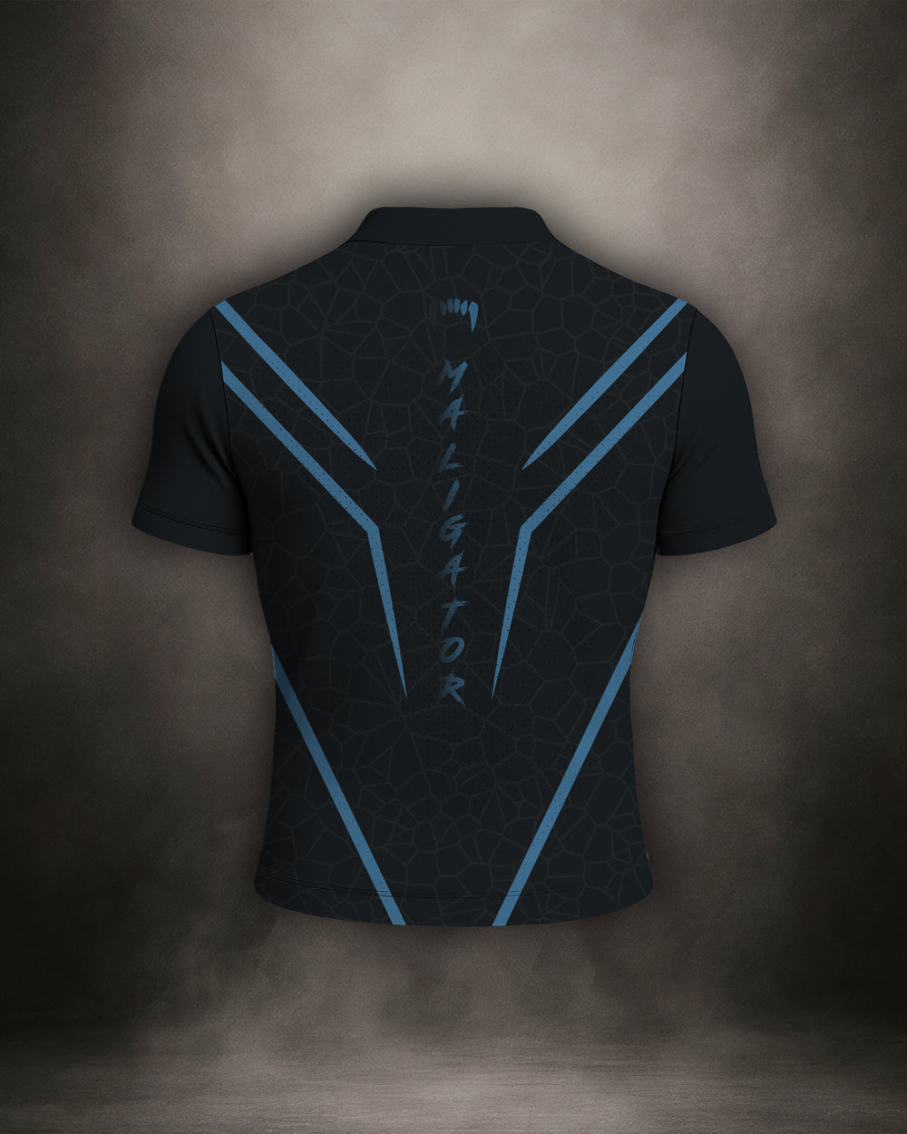 Maligator Noirium Cyro mesh shirt – back view, lightweight breathable training top for MMA and BJJ