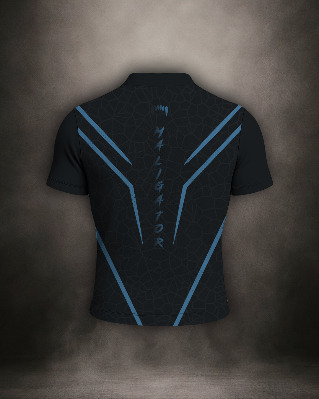 Maligator Noirium Cyro mesh shirt – back view, lightweight breathable training top for MMA and BJJ