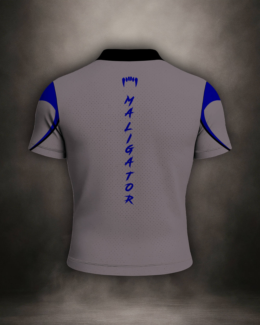 Maligator Savage X81 Kyanos mesh shirt – back view, lightweight breathable training top for MMA and BJJ