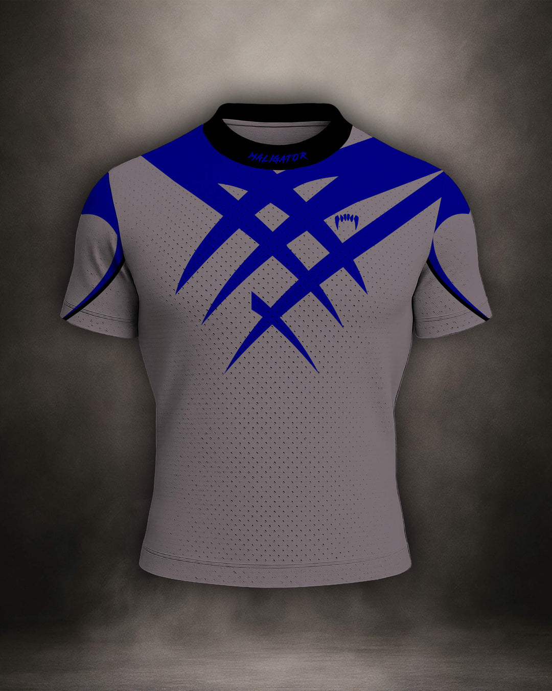 Maligator Savage X81 Kyanos mesh shirt – front view, lightweight breathable training top for MMA and BJJ