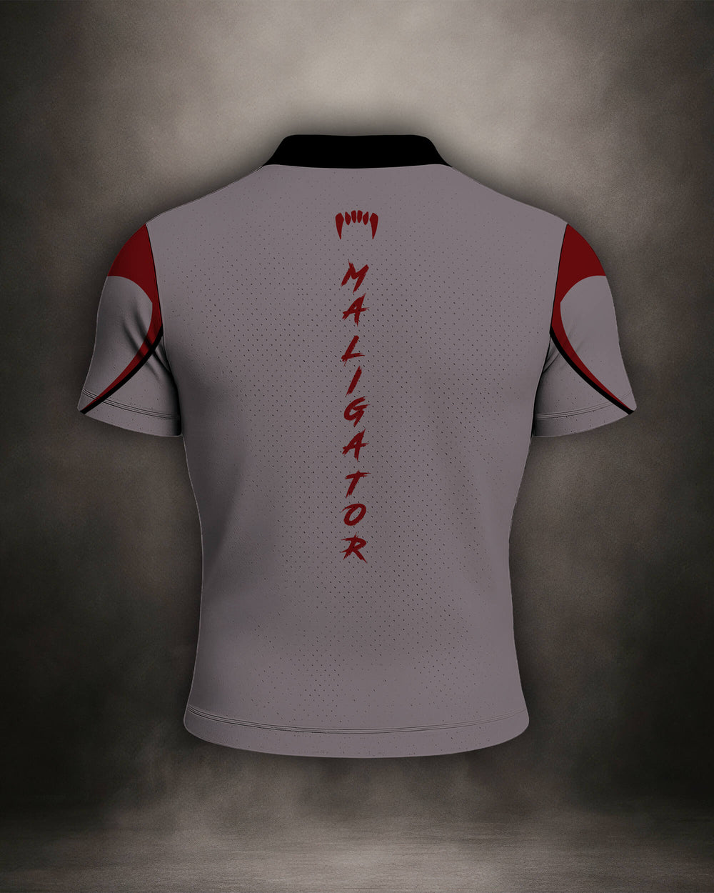 Maligator Savage X81 Erythros mesh shirt – back view, lightweight breathable training top for MMA and BJJ