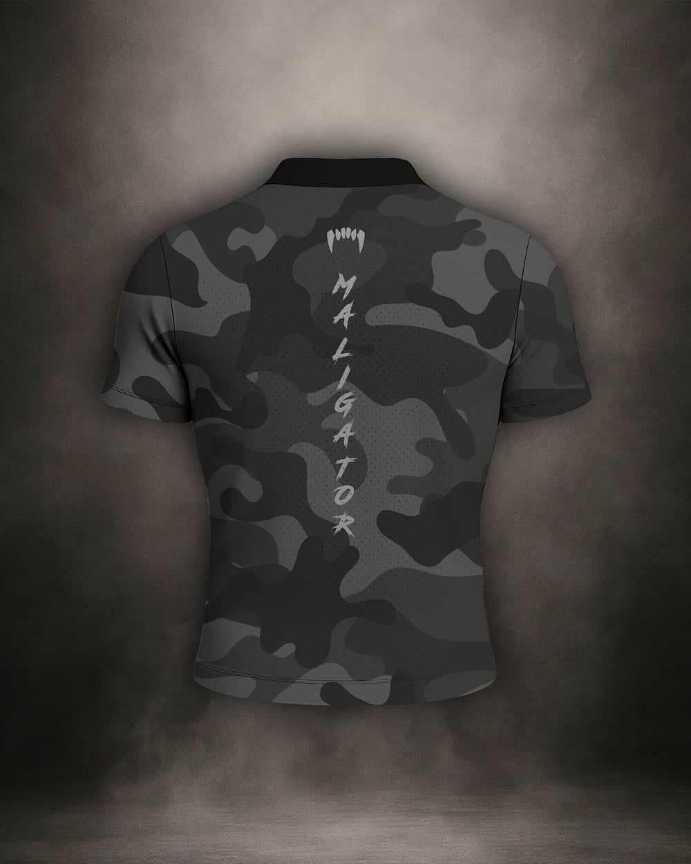 Maligator Forlorn Division Subutai mesh shirt – back view, lightweight breathable training top for MMA and BJJ